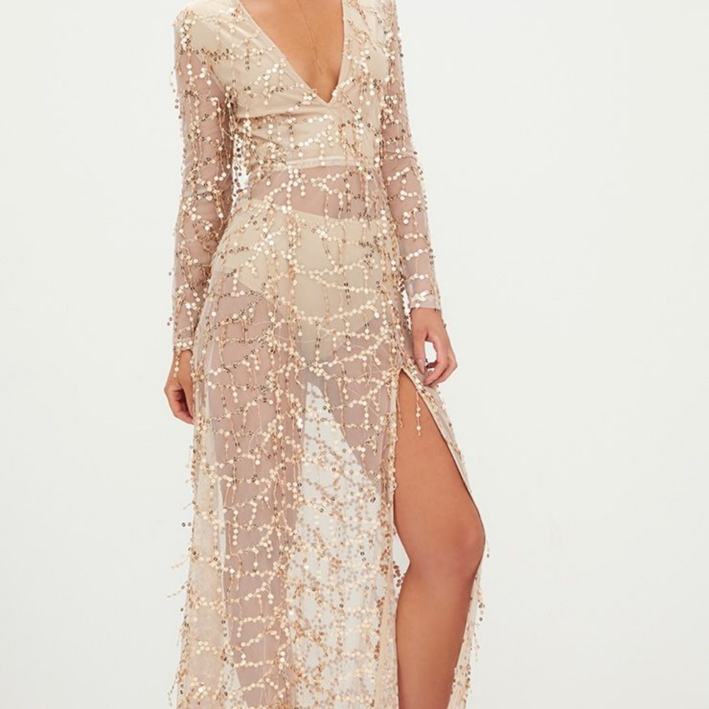 Gold Sequin Maxi - Picture 4 of 4